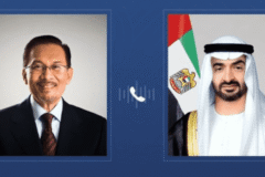 محمد بن زايد ورئيس وزراء ماليزيا يبحثان التطورات في المنطقة